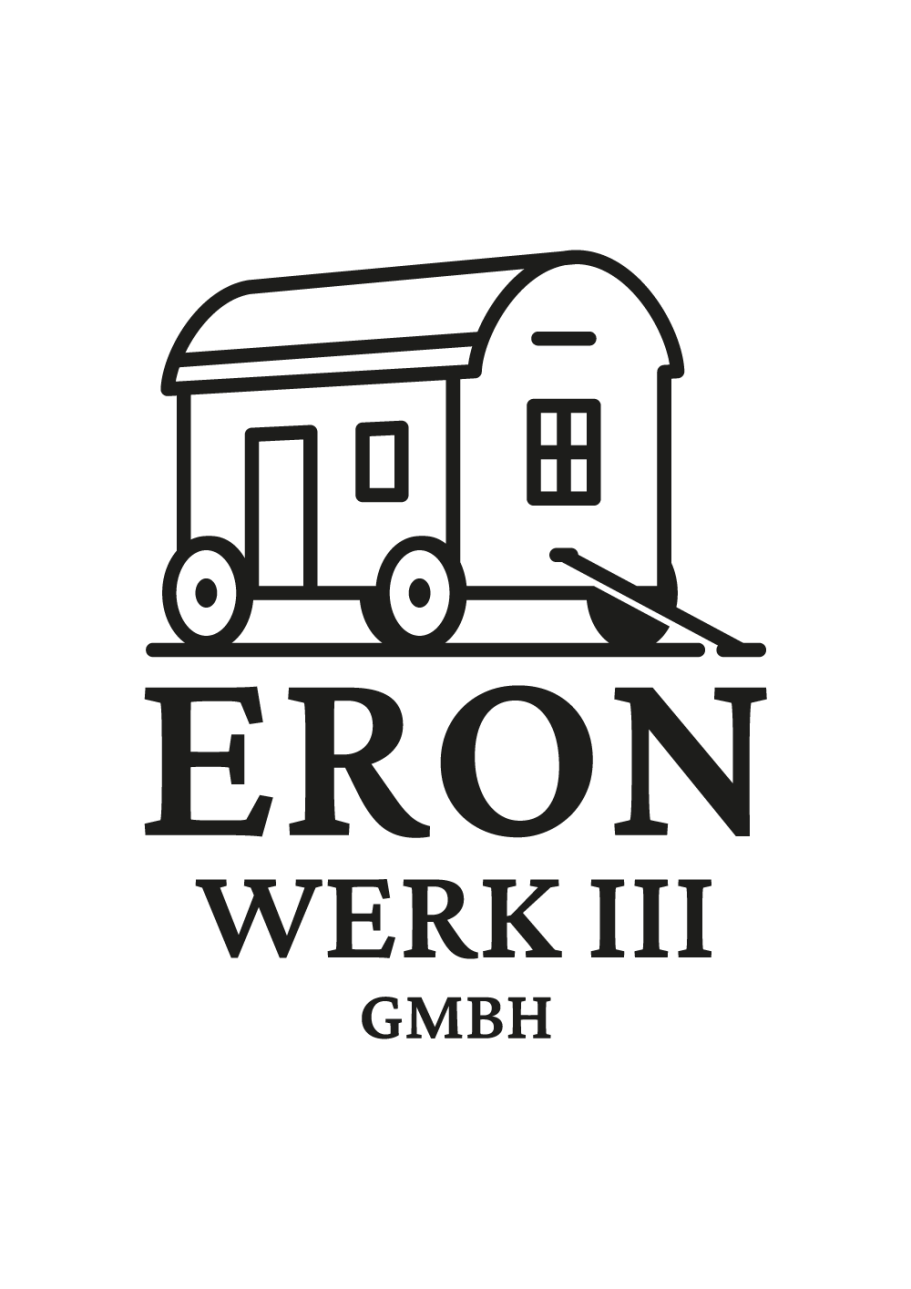 Kleines Haus auf Rädern im Stil eines Bollerwagens